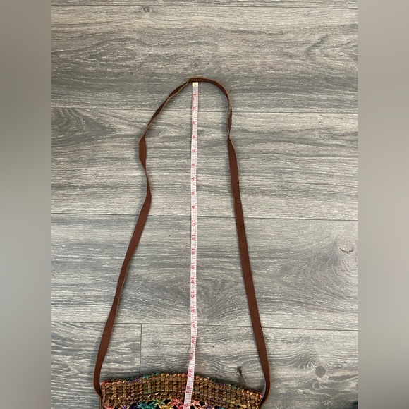 Colorful Woven Straw Small Summer Crossbody Basket Handbag Made in Philippines - Picture 13 of 13